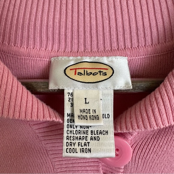 Talbots pink colored sweater top Women large - Picture 6 of 9